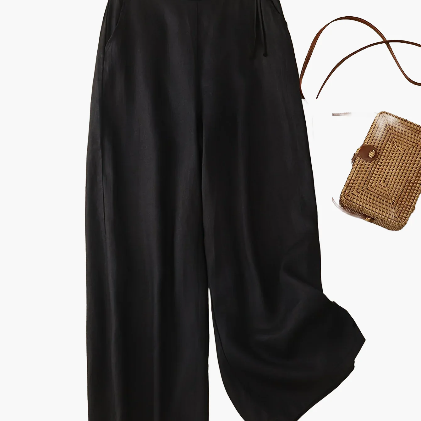 Pantalon large taille haute femme style élégant pour printemps et été - Image 11