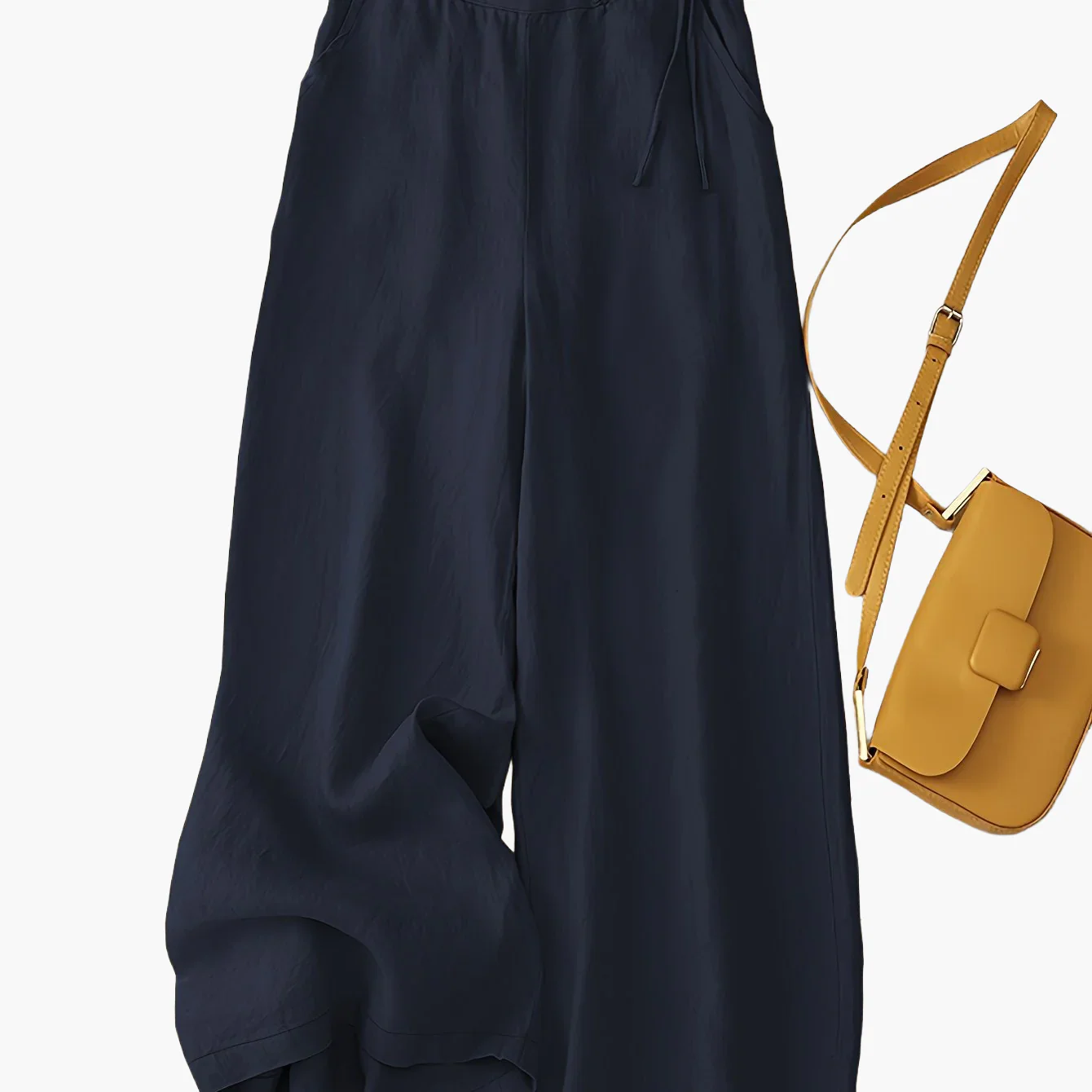 Pantalon large taille haute femme style élégant pour printemps et été - Image 12
