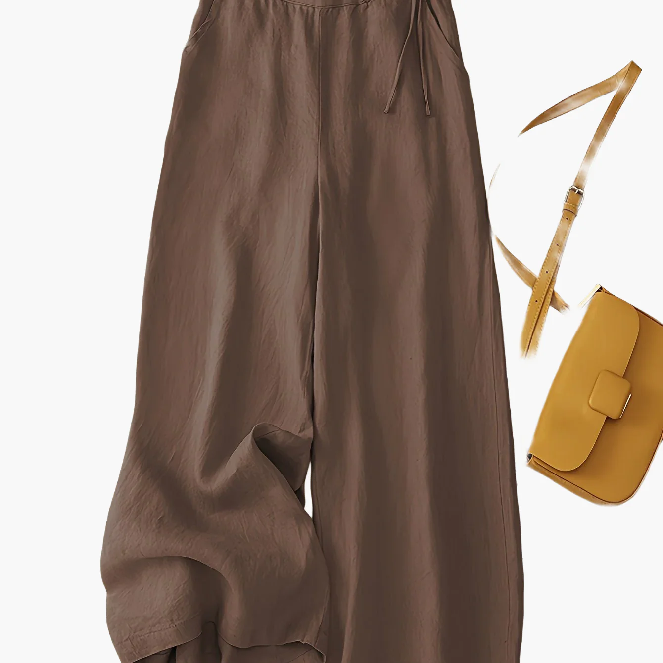 Pantalon large taille haute femme style élégant pour printemps et été - Image 13