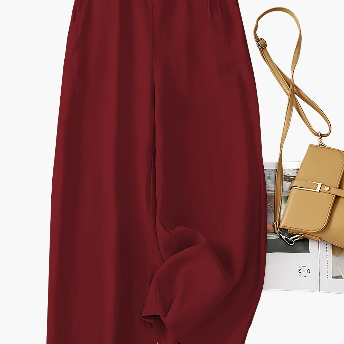 Pantalon large taille haute femme style élégant pour printemps et été - Image 16