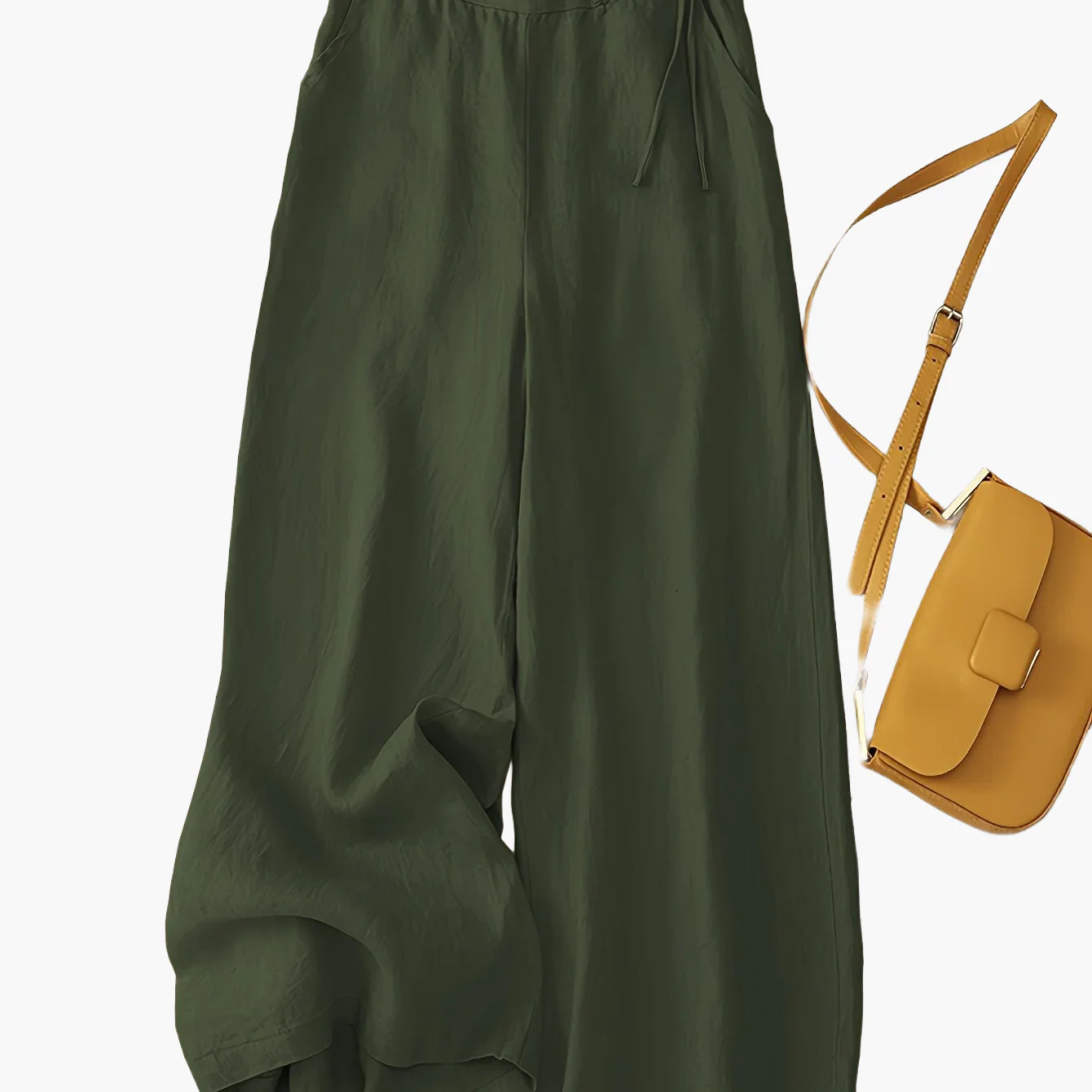 Pantalon large taille haute femme style élégant pour printemps et été - Image 17