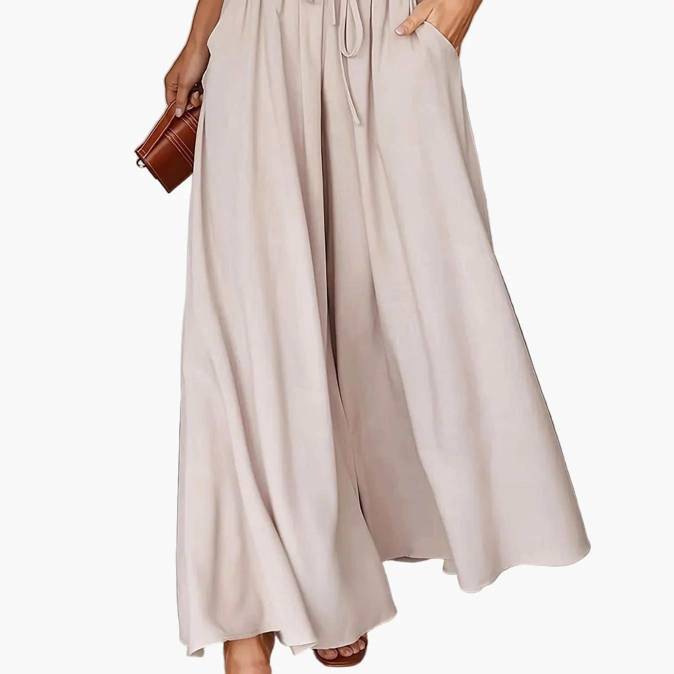 Pantalon large taille haute femme style élégant pour printemps et automne - Image 13