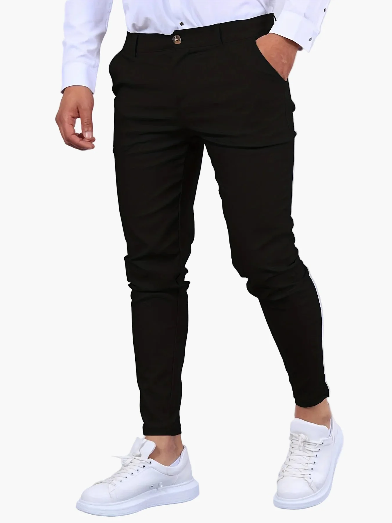 Pantalon slim homme élégant pour affaires et bureau - Style moderne et ajusté - Image 3