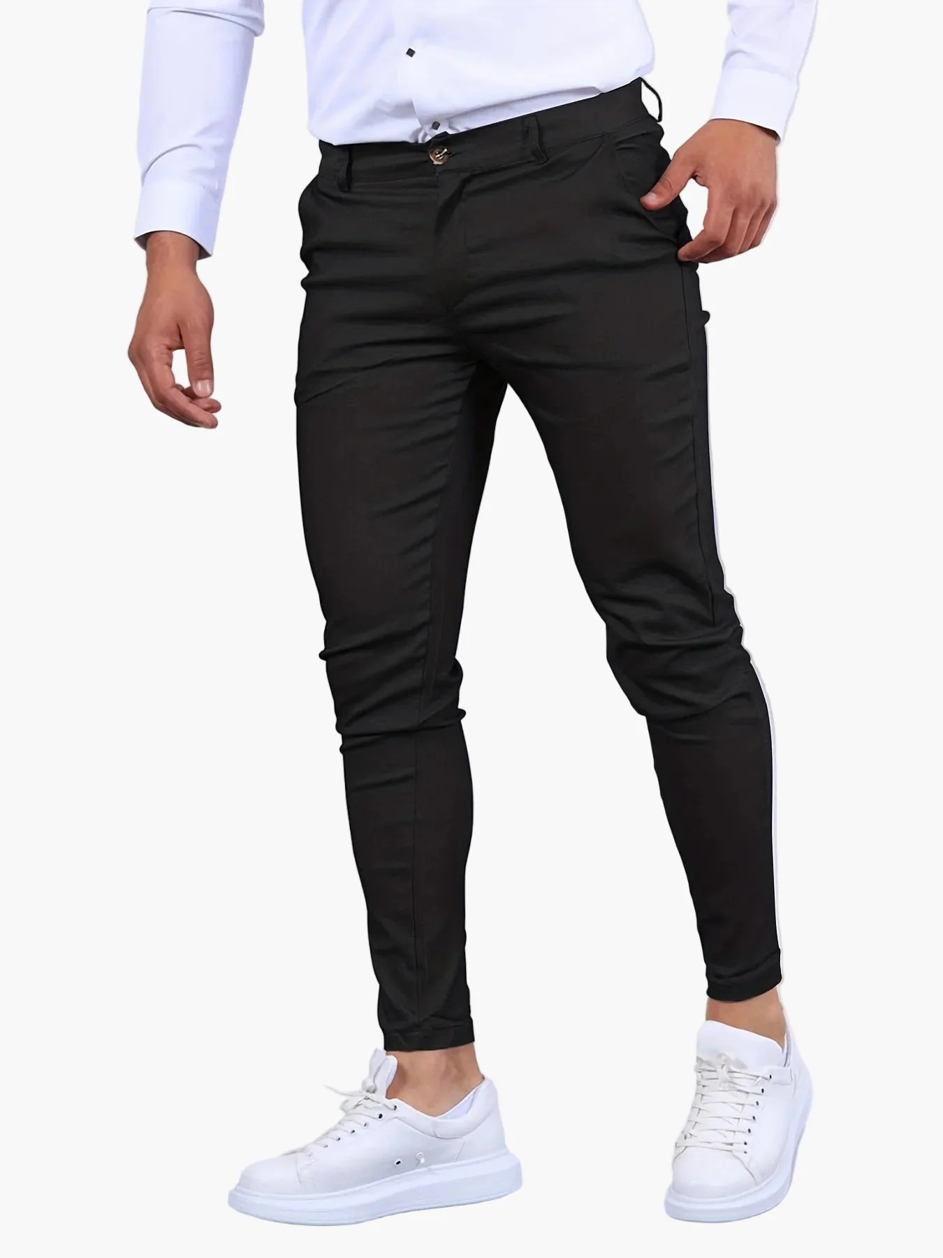 Pantalon slim homme élégant pour affaires et bureau - Style moderne et ajusté - Image 4