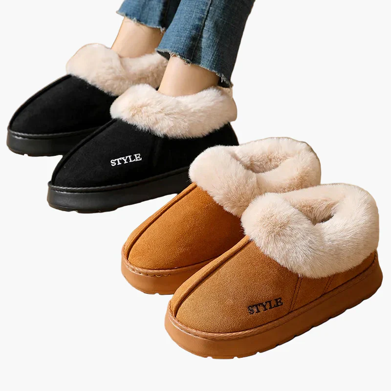 Pantoufles d'intérieur pour femme style bottillon chaud et confortable - Image 2