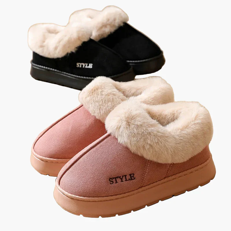 Pantoufles d'intérieur pour femme style bottillon chaud et confortable - Image 3