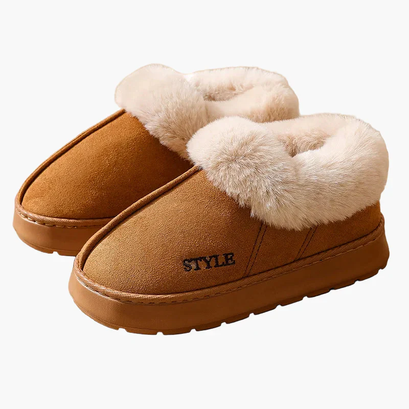 Pantoufles d'intérieur pour femme style bottillon chaud et confortable - Image 4