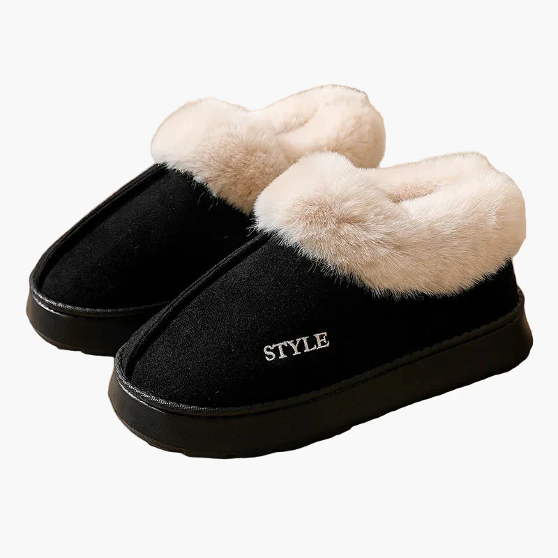 Pantoufles d'intérieur pour femme style bottillon chaud et confortable - Image 5
