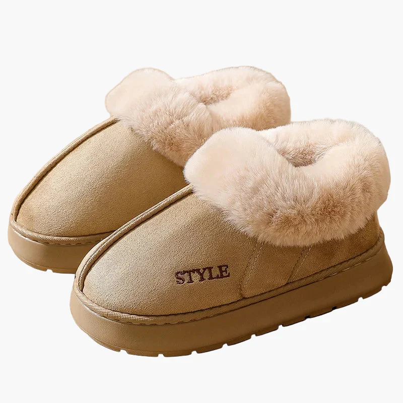 Pantoufles d'intérieur pour femme style bottillon chaud et confortable - Image 6