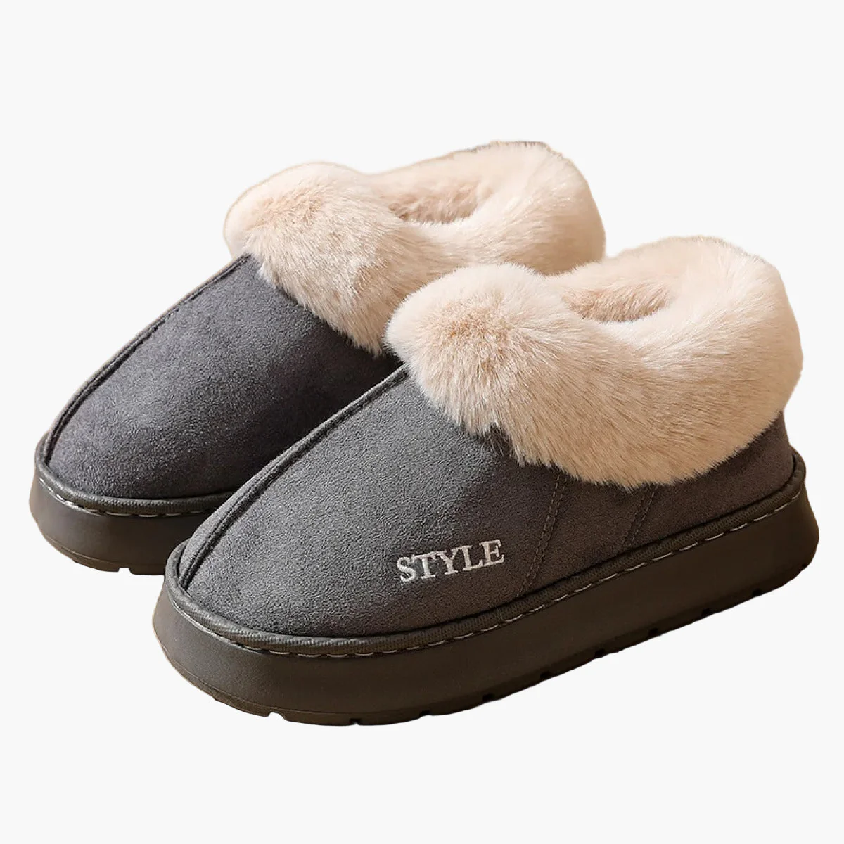 Pantoufles d'intérieur pour femme style bottillon chaud et confortable - Image 8