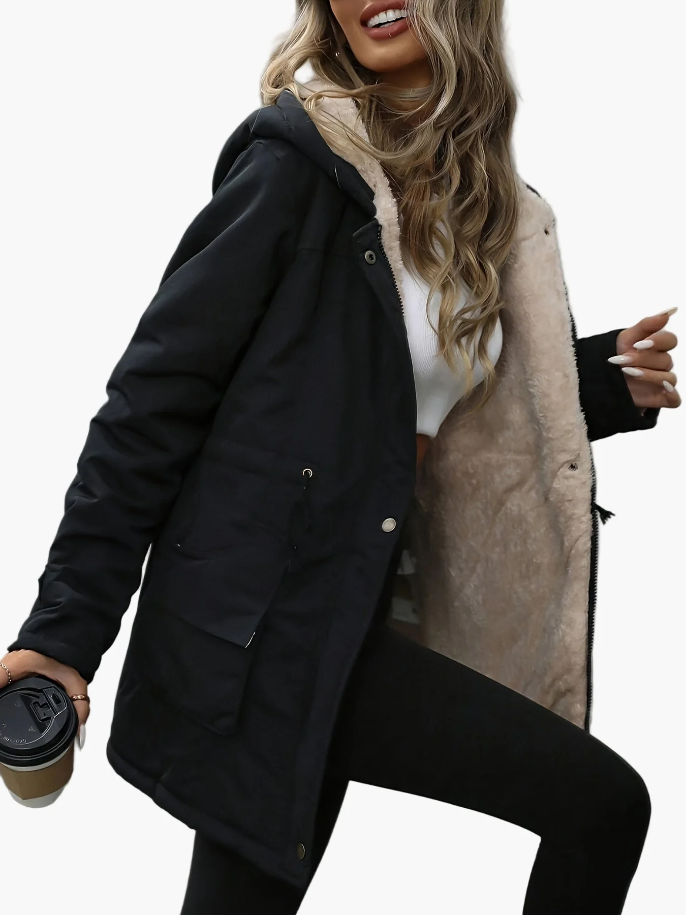 Parka femme à capuche style décontracté pour l'hiver - Image 6