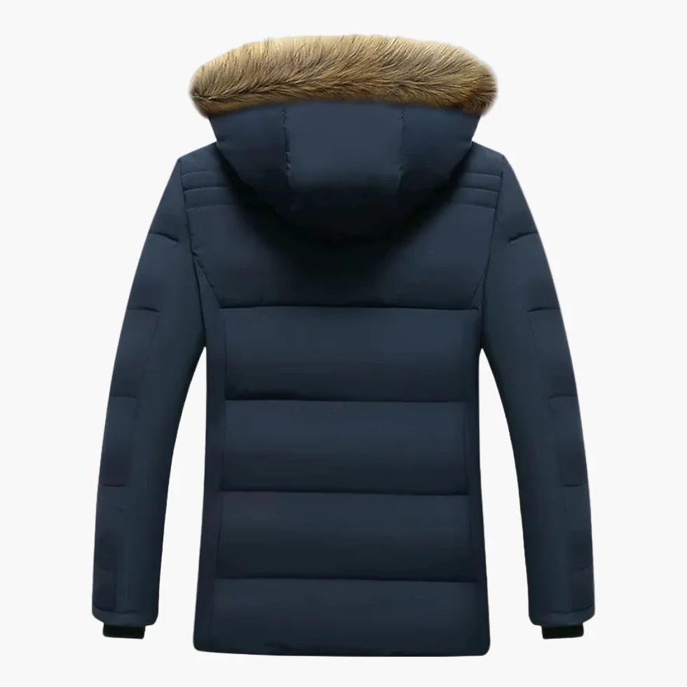 Parka d'hiver homme à capuche doublée polaire style urbain chaud et imperméable - Image 6