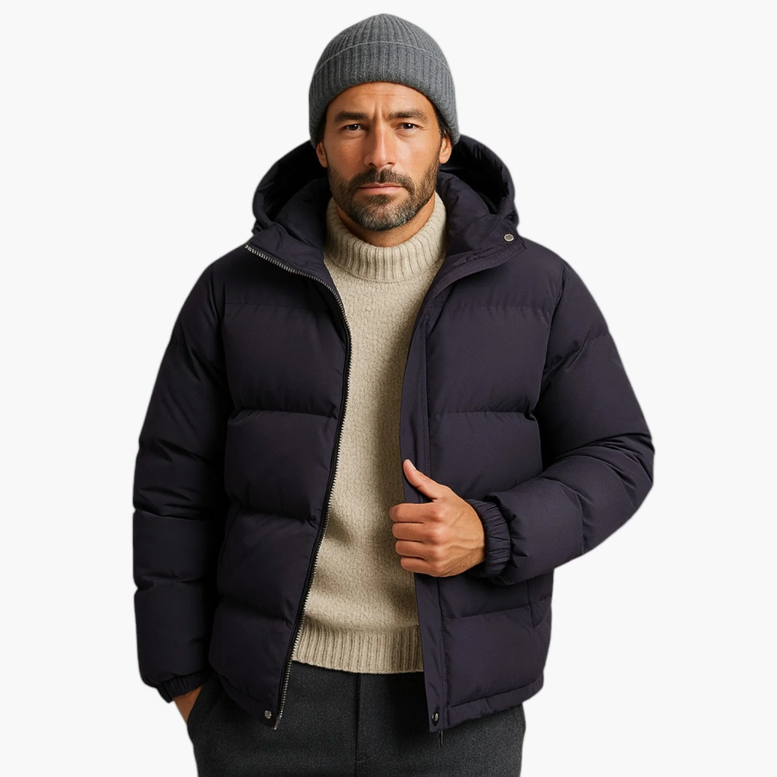 Parka matelassée à capuche pour homme - Style urbain et protection hiver - Image 5