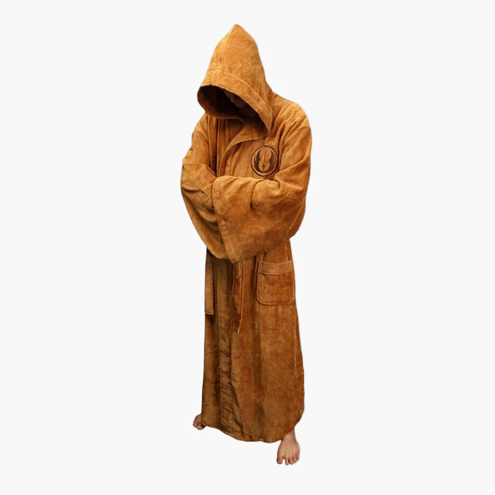 Peignoir à Capuche Style Jedi pour Hommes – Déguisement Cosplay et Loungewear Geek - Image 3