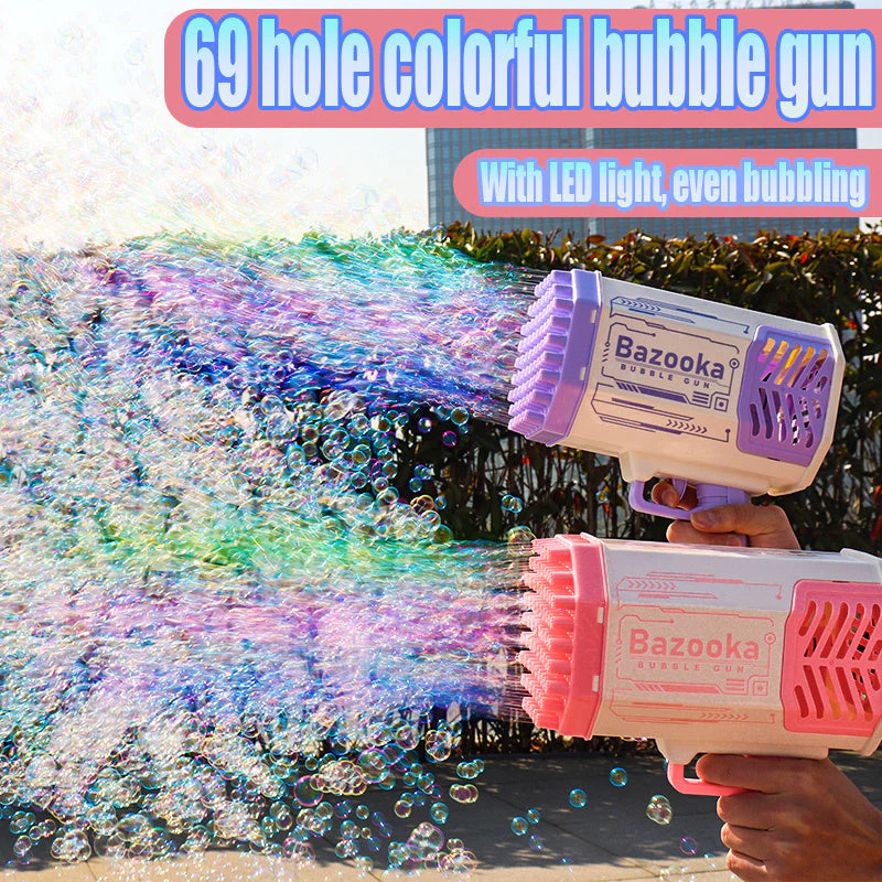 Pistolet à Bulles Bazooka – 69 Trous, Jouet pour Enfants - Image 8