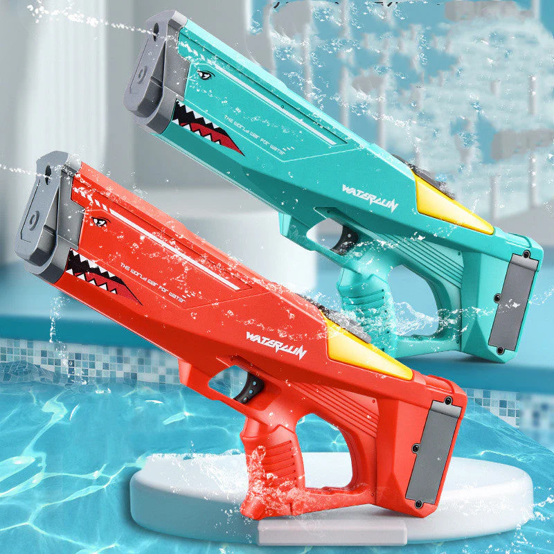 Pistolet à eau électrique style requin pour enfants et adolescents - Jouet interactif extérieur - Image 5
