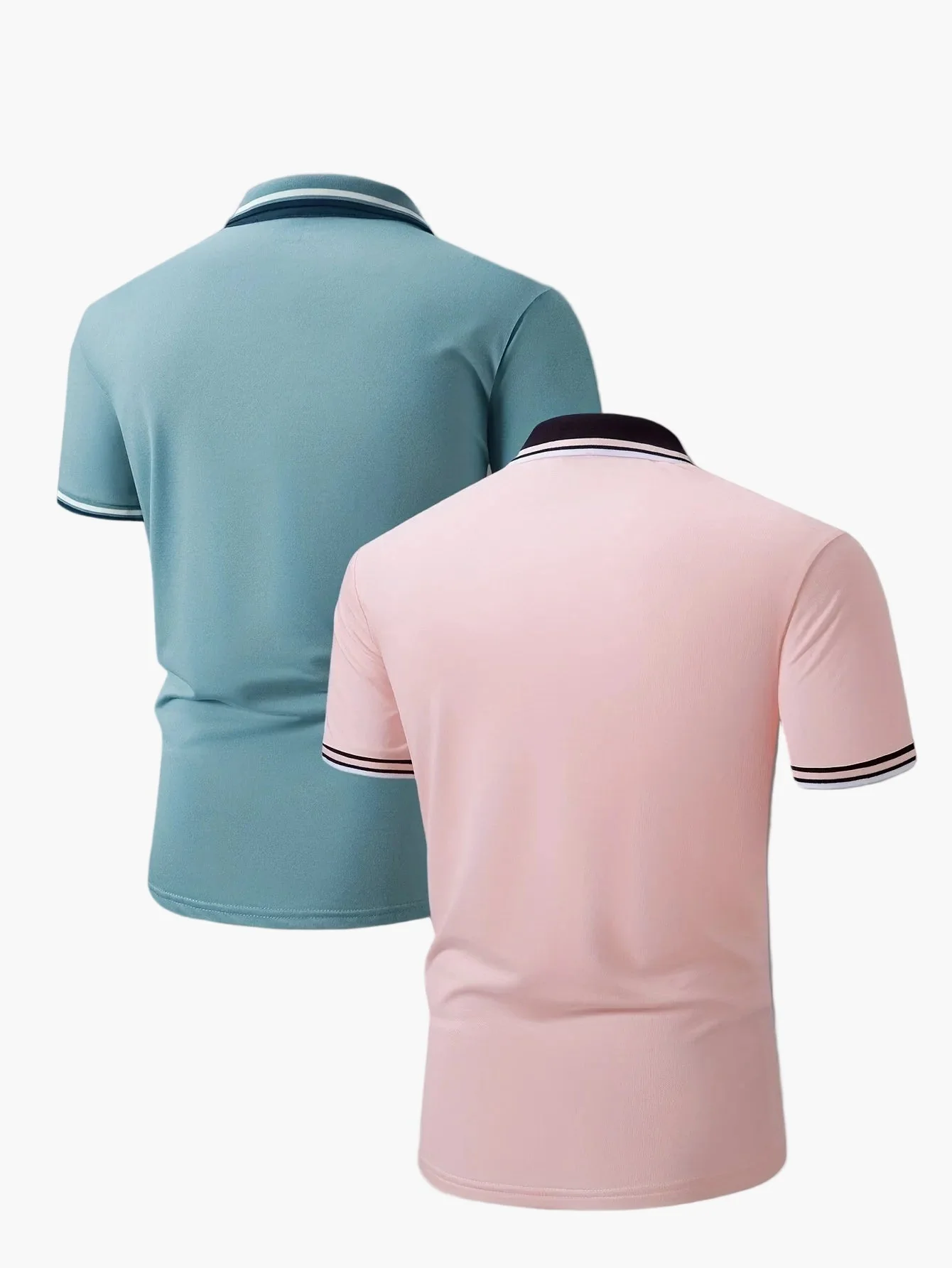 Polo décontracté homme à col contrastant, style élégant pour activités quotidiennes et loisirs - Image 10