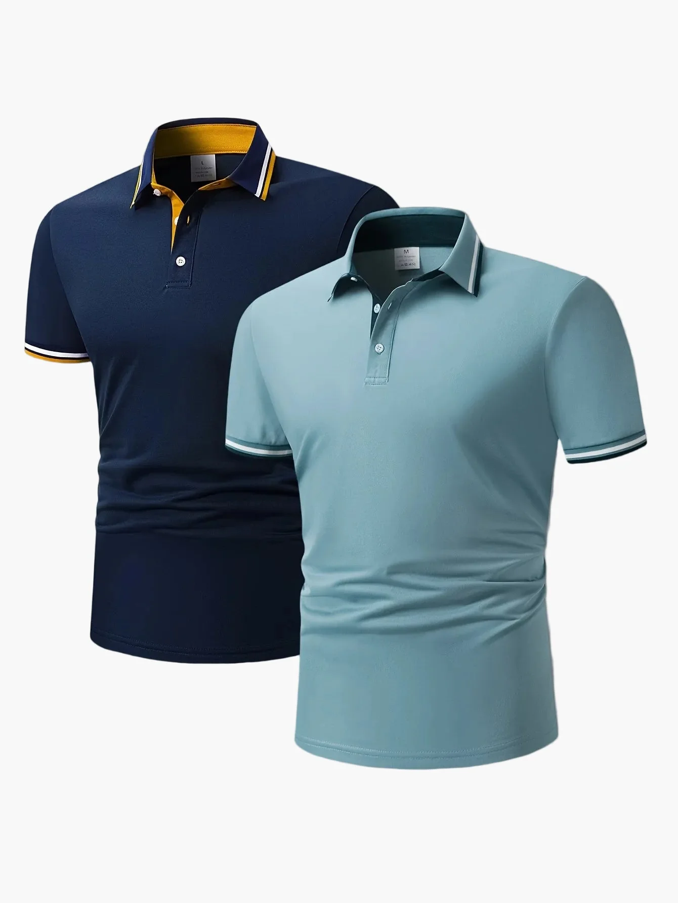 Polo décontracté homme à col contrastant, style élégant pour activités quotidiennes et loisirs - Image 4