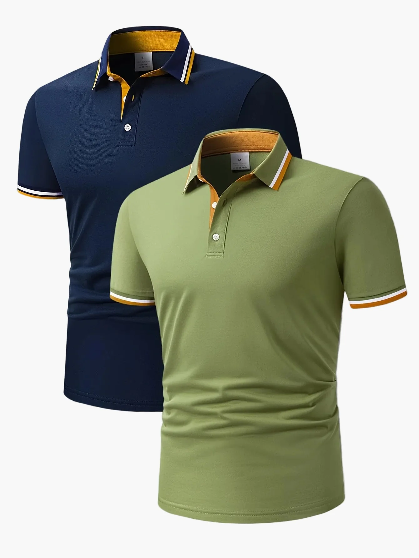Polo décontracté homme à col contrastant, style élégant pour activités quotidiennes et loisirs - Image 5