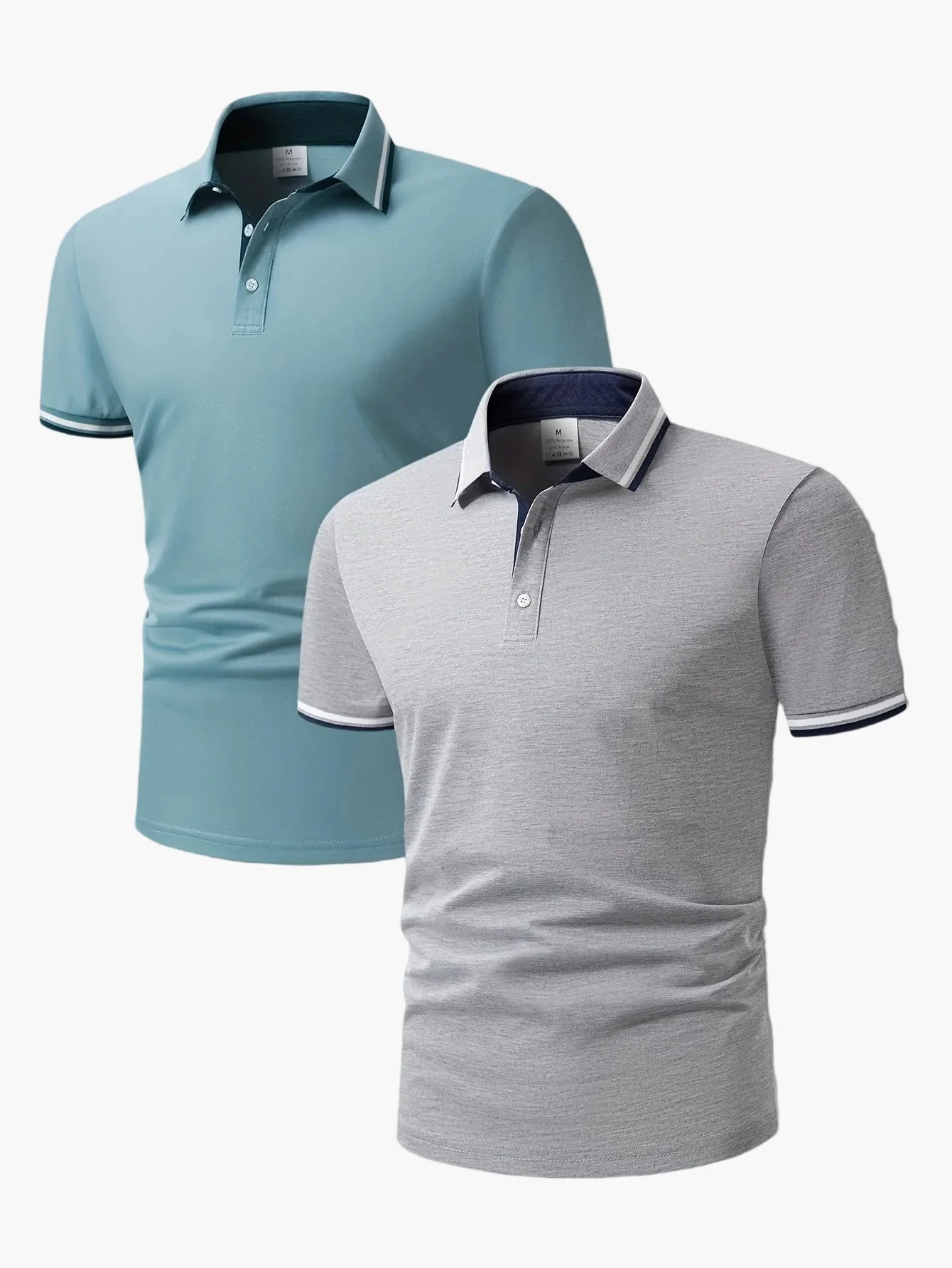 Polo décontracté homme à col contrastant, style élégant pour activités quotidiennes et loisirs - Image 7