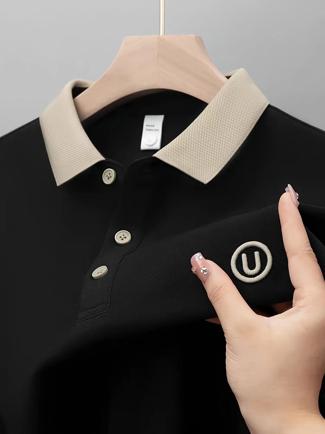 Polo décontracté pour homme à col contrasté et logo brodé – style moderne et polyvalent - Image 4