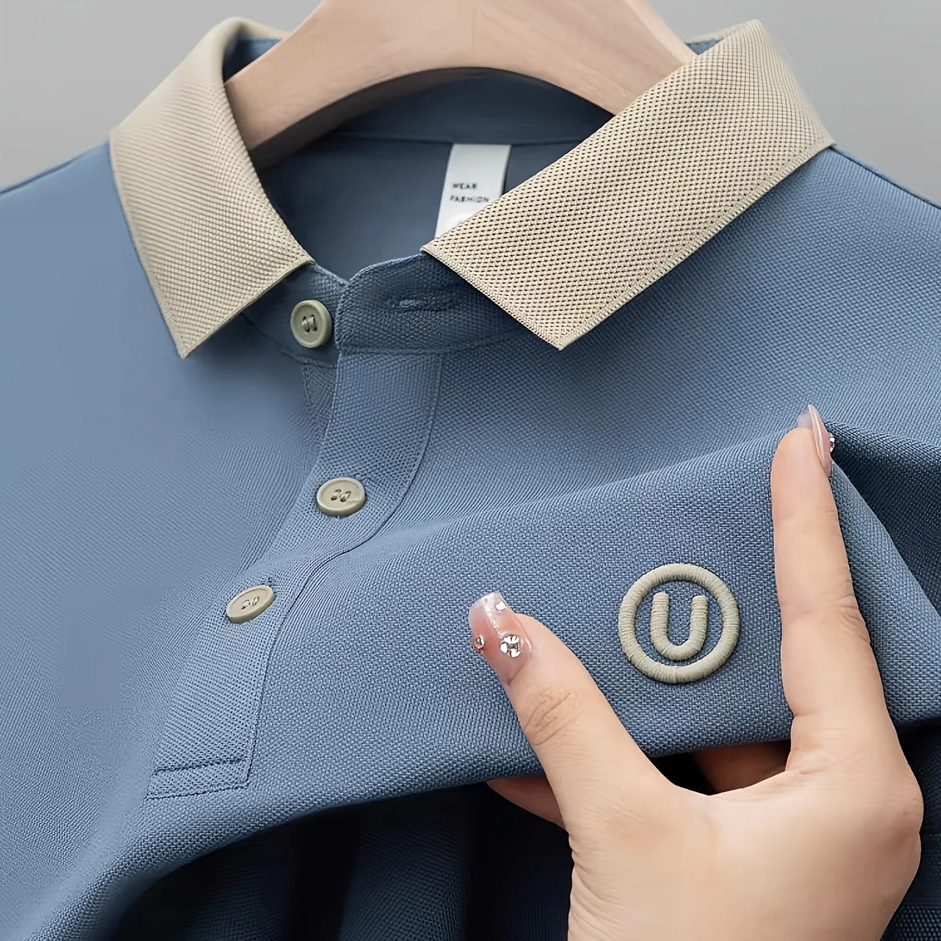 Polo décontracté pour homme à col contrasté et logo brodé – style moderne et polyvalent - Image 6