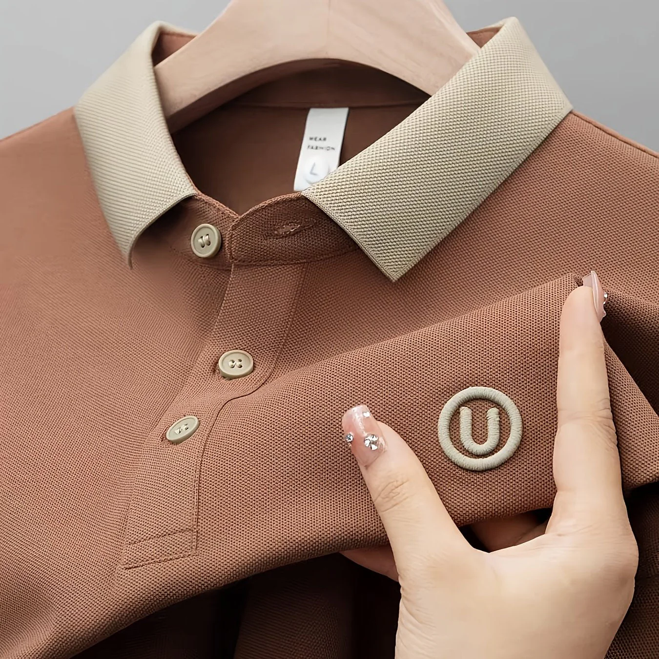 Polo décontracté pour homme à col contrasté et logo brodé – style moderne et polyvalent - Image 7