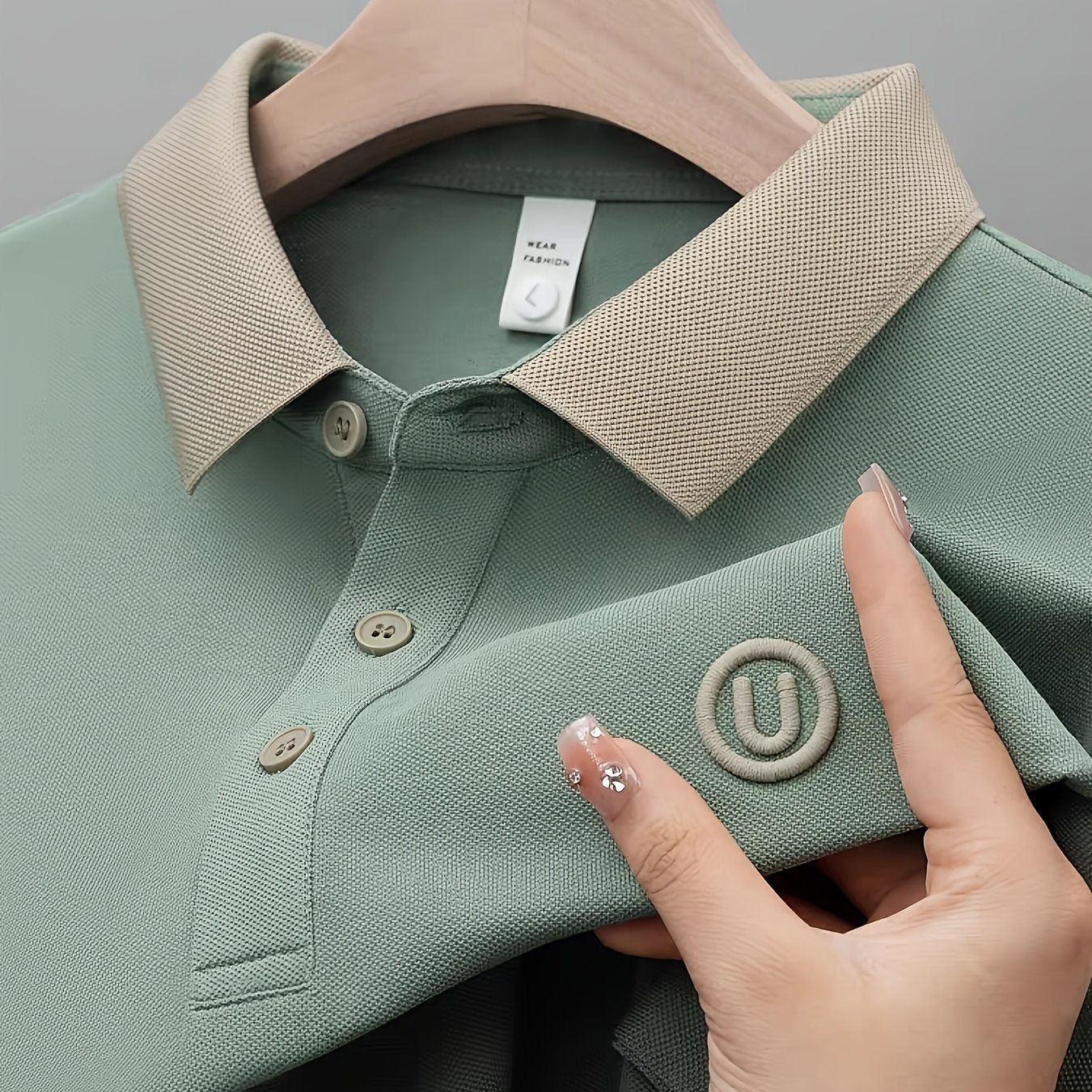 Polo décontracté pour homme à col contrasté et logo brodé – style moderne et polyvalent - Image 8
