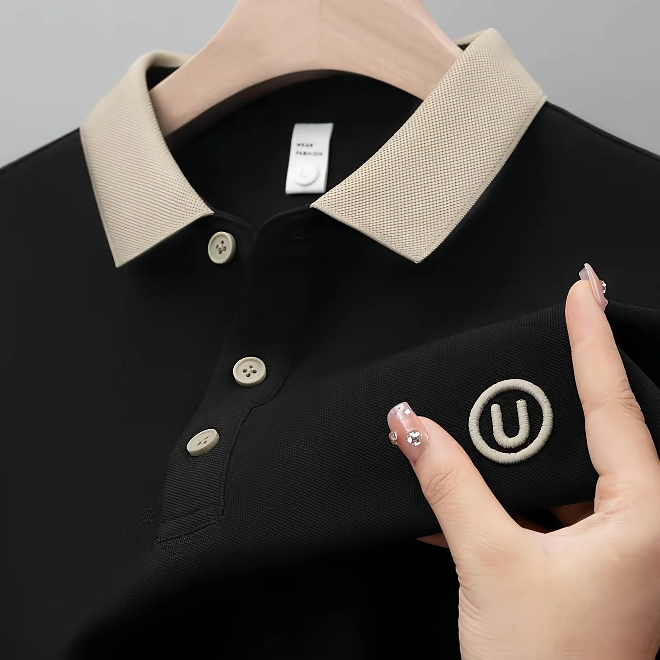 Polo décontracté pour homme à col contrasté et logo brodé – style moderne et polyvalent - Image 9