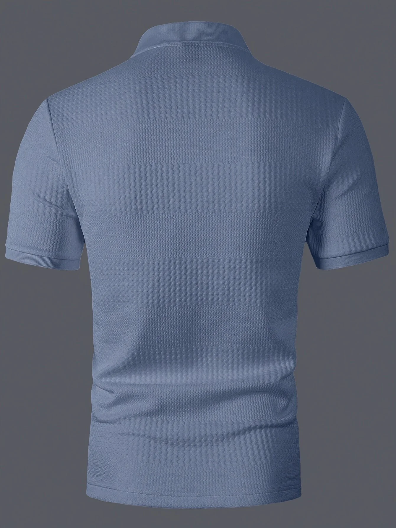 Polo homme ajusté style casual à motif géométrique pour l'été - Image 10