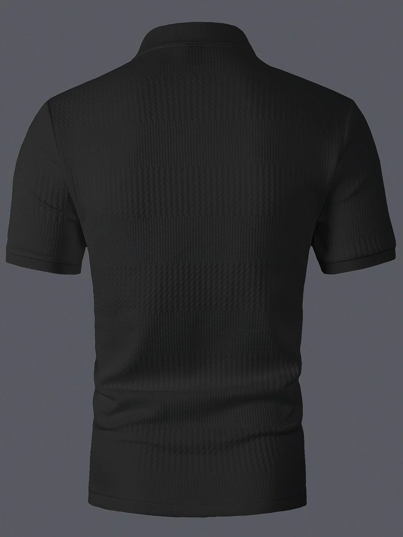 Polo homme ajusté style casual à motif géométrique pour l'été - Image 7