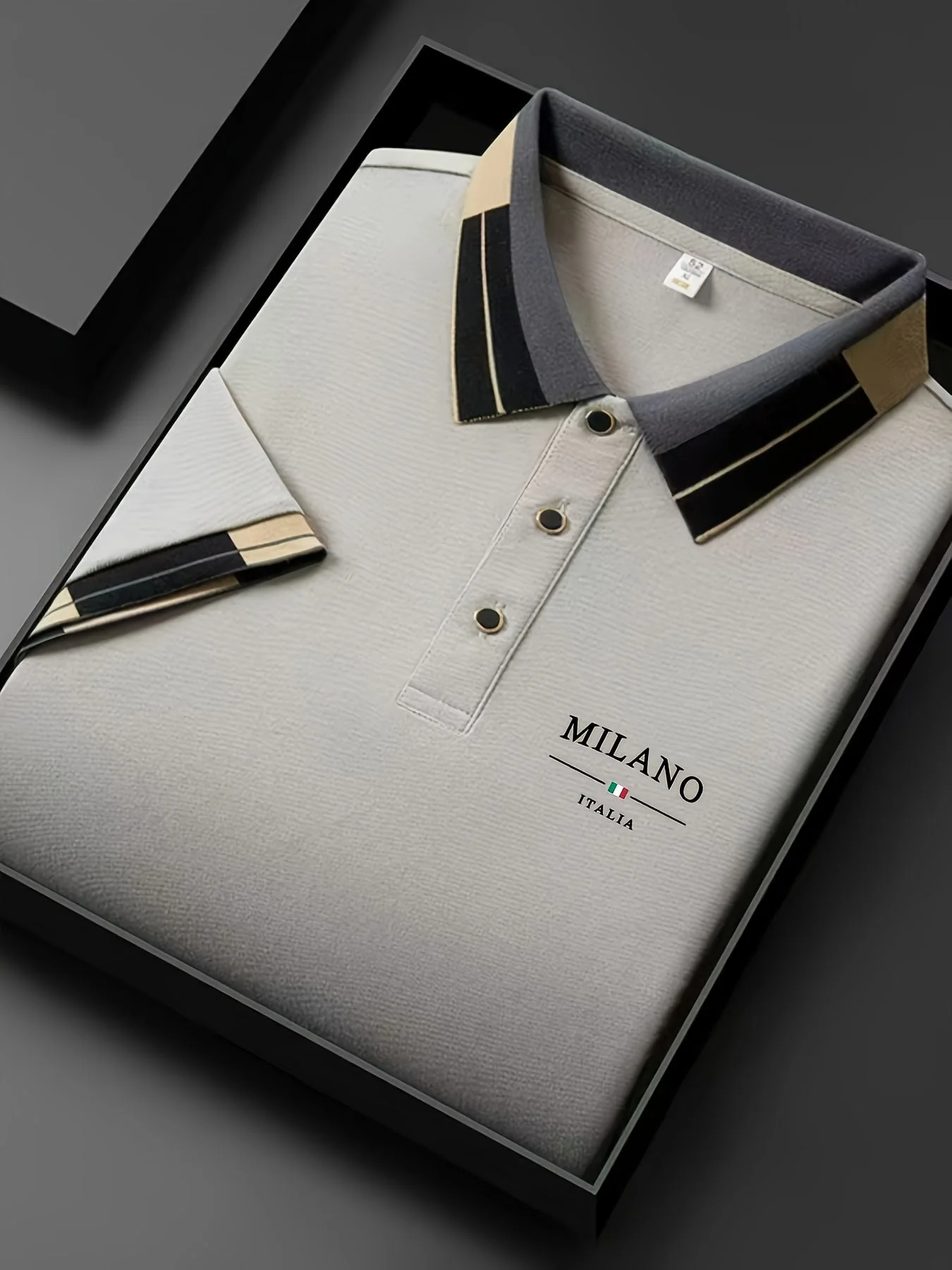 Polo homme élégant style italien MILANO pour look casual chic - Image 3