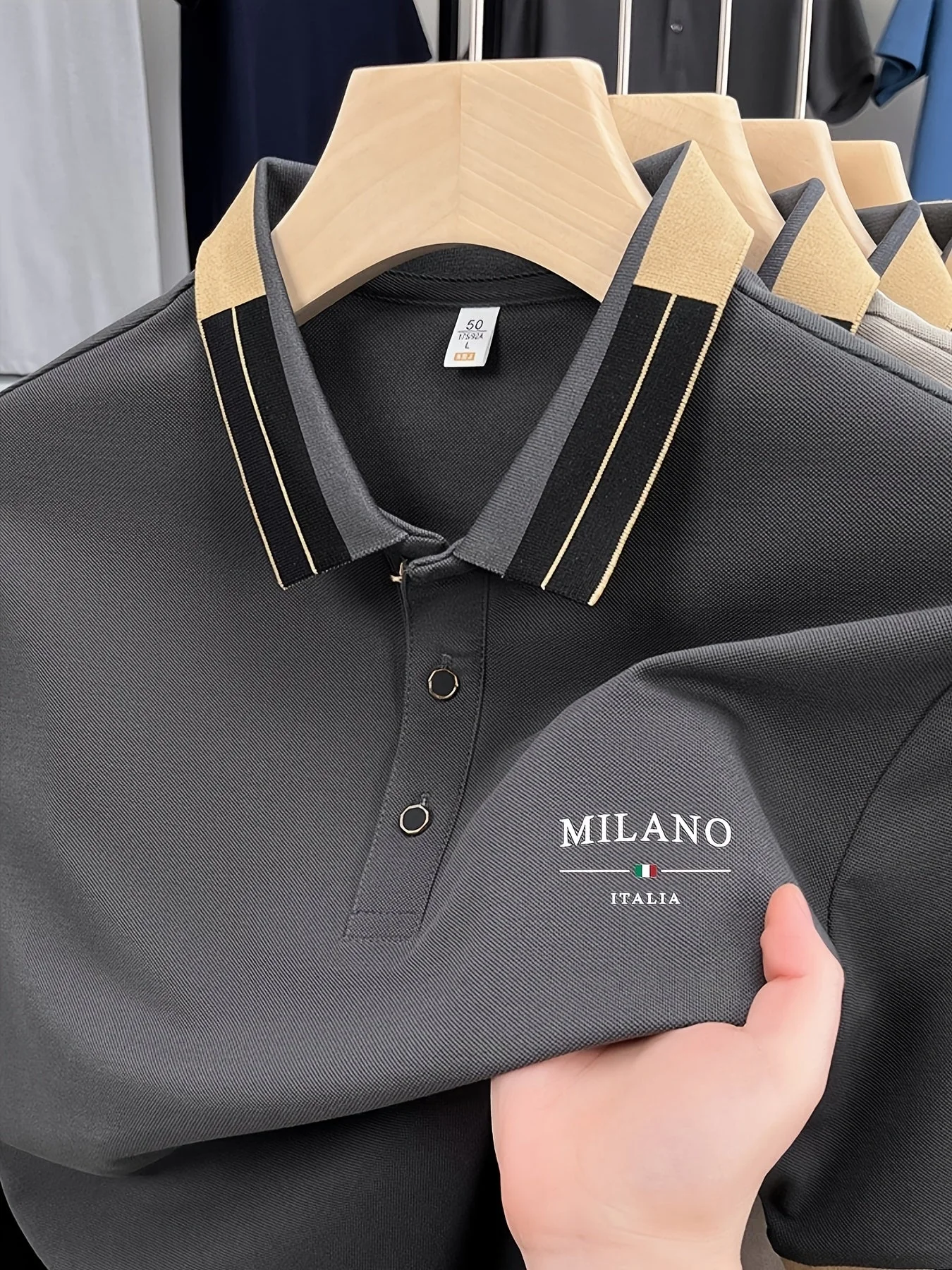 Polo homme élégant style italien MILANO pour look casual chic - Image 5