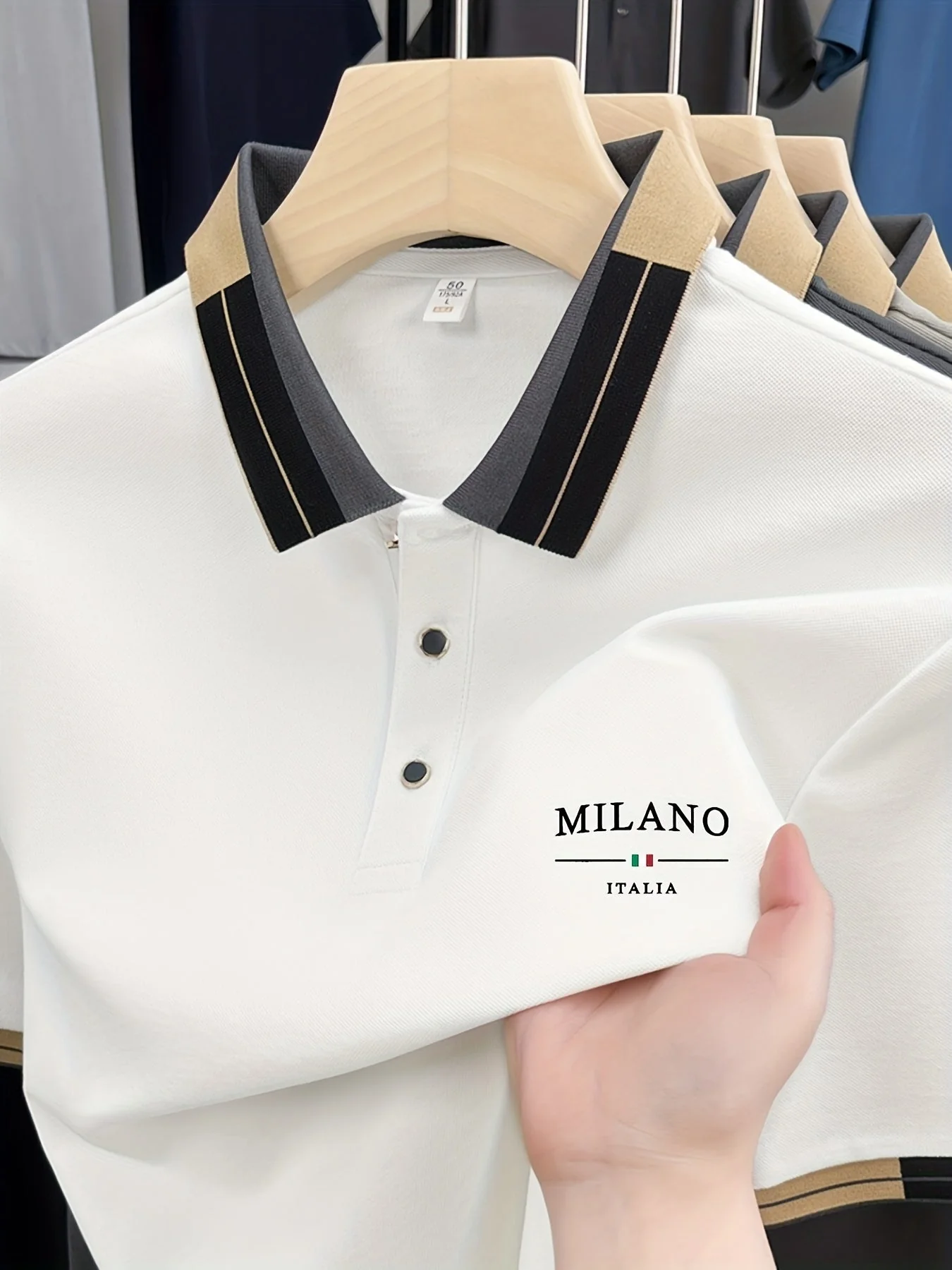 Polo homme élégant style italien MILANO pour look casual chic - Image 7