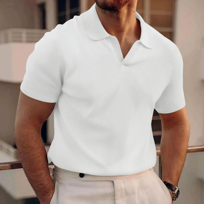 Polo homme manches courtes style slim chic décontracté été - Image 9