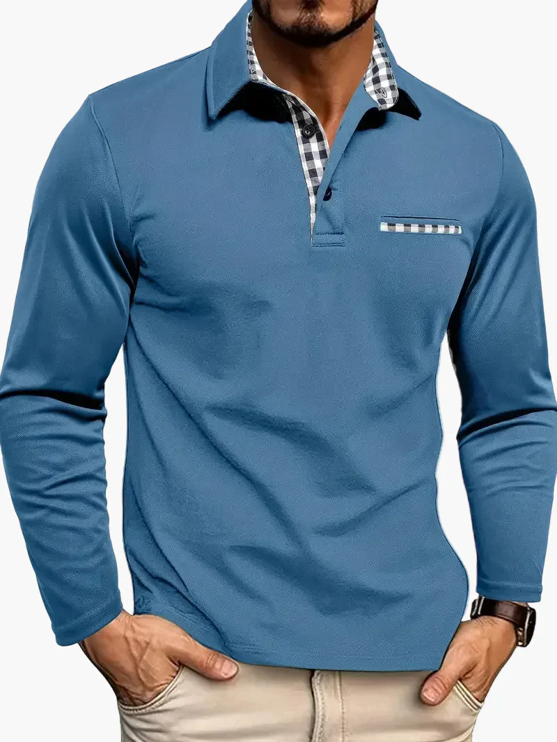 Polo homme manches longues style élégant casual pour toutes occasions - Image 4
