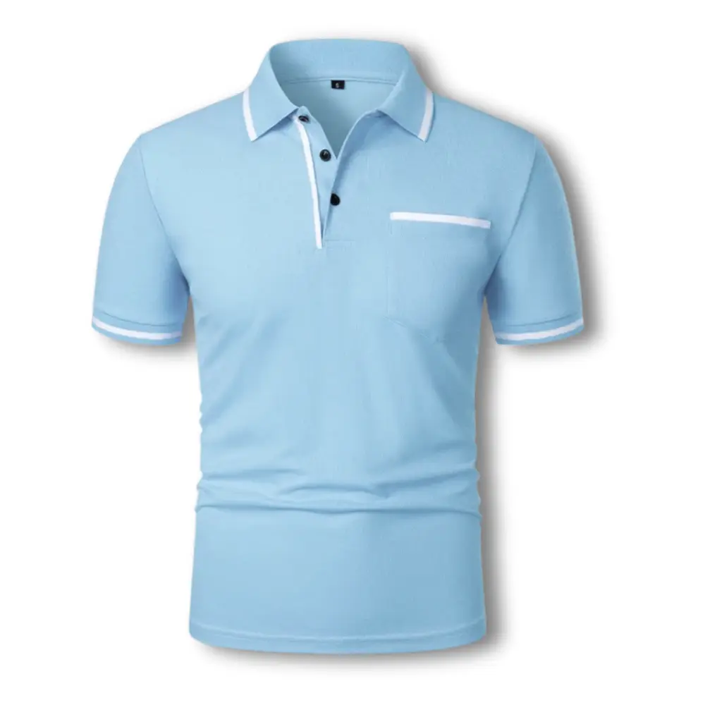 Polo homme style urbain chic à finitions contrastées pour look quotidien soigné - Image 10