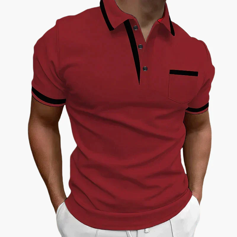 Polo homme style urbain chic à finitions contrastées pour look quotidien soigné - Image 3