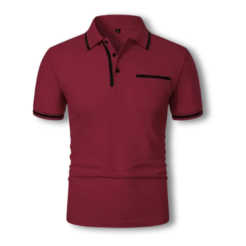 Polo homme style urbain chic à finitions contrastées pour look quotidien soigné - Image 4