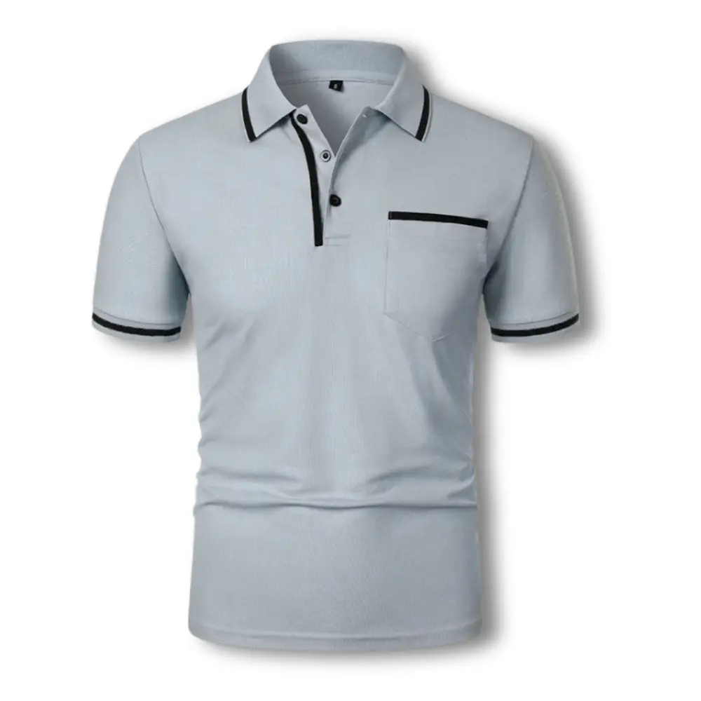 Polo homme style urbain chic à finitions contrastées pour look quotidien soigné - Image 6