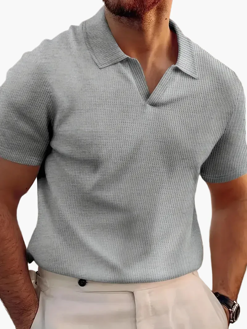 Polo à manches courtes style décontracté pour homme – Élégance et confort quotidien - Image 3