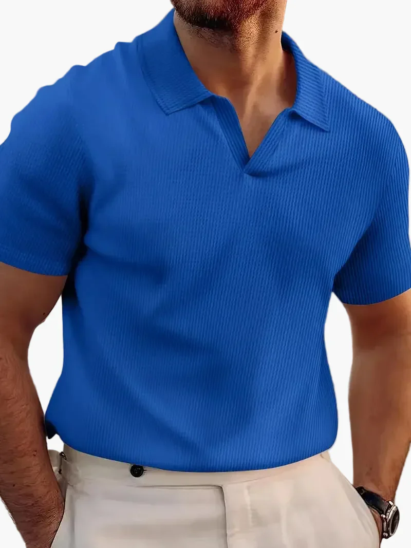 Polo à manches courtes style décontracté pour homme – Élégance et confort quotidien - Image 4