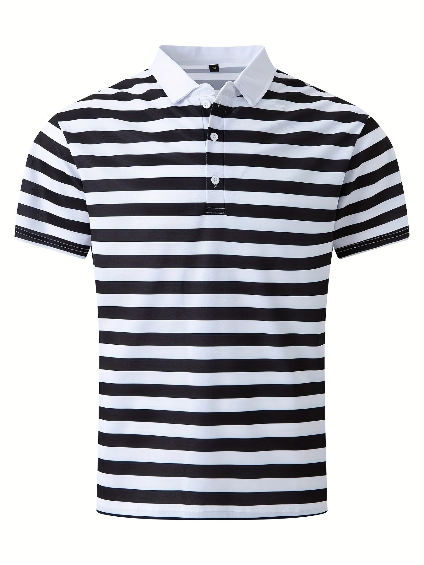 Polo marin à rayures homme style casual pour l'été - Image 11