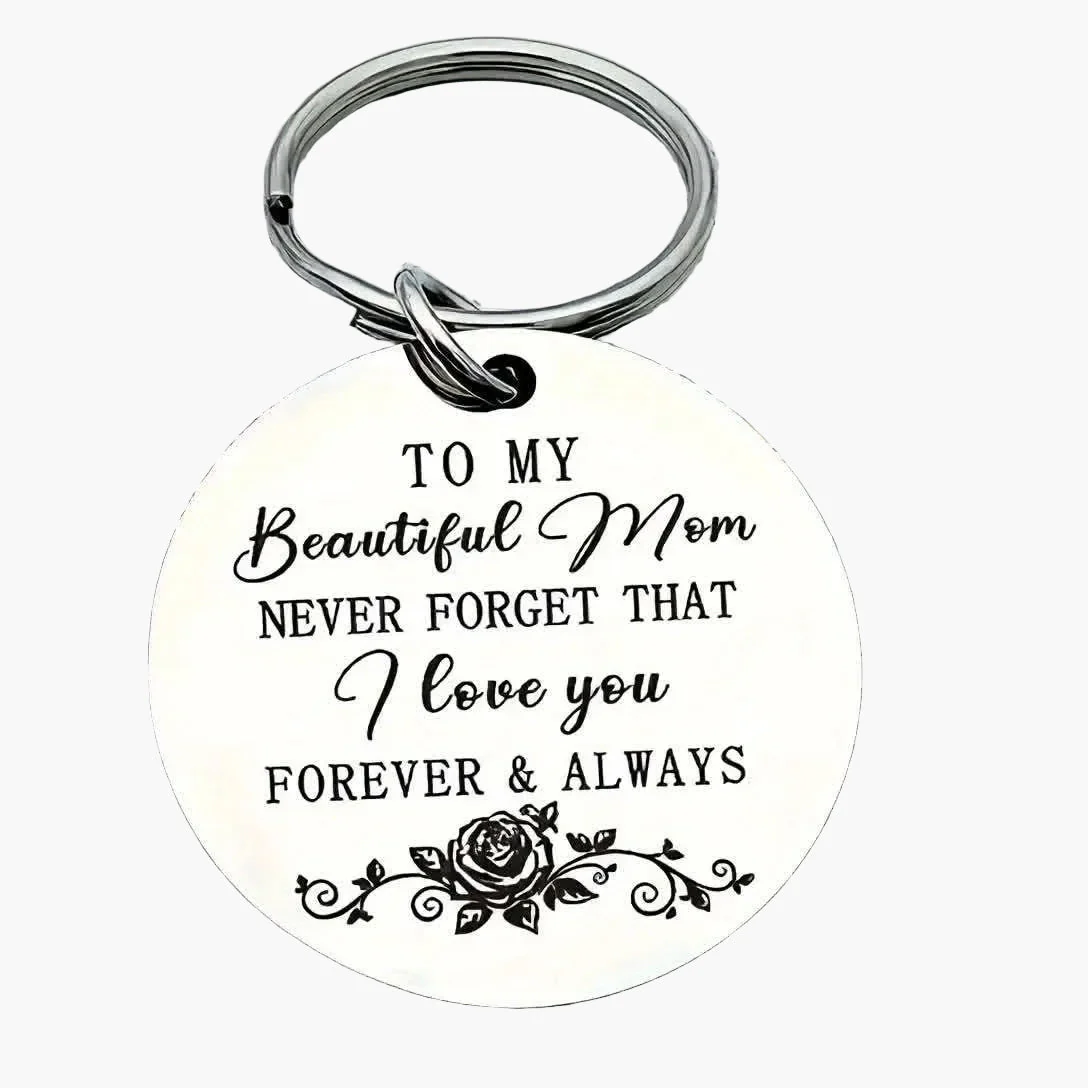 Porte-clés Femme Message Touchant pour Maman – Cadeau Sentimental Gravé, Style Élégant, Idée Cadeau Fête des Mères - Image 8
