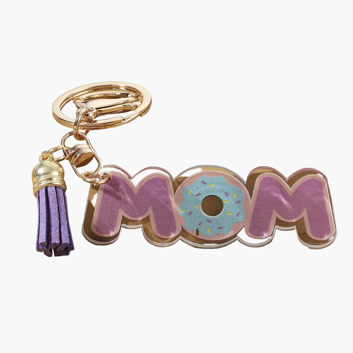 Porte-clés femme style tendance pour la fête des mères avec motif floral et cœur - Image 12