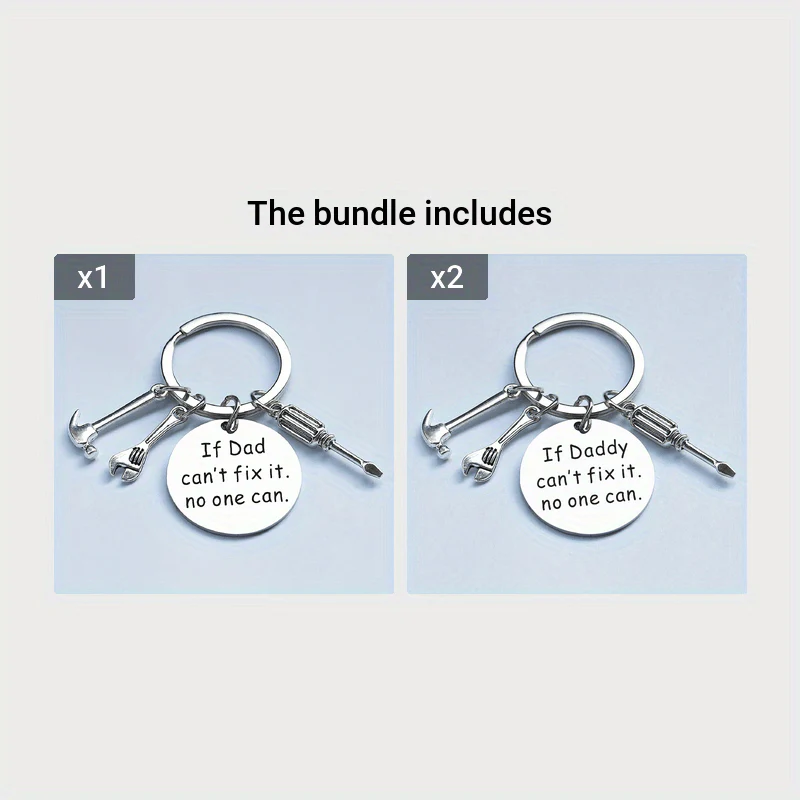 Porte-clés homme style papa bricoleur avec message personnalisé – Cadeau fête des pères - Image 6
