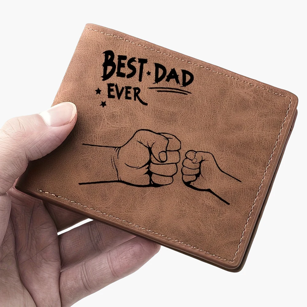 Portefeuille homme personnalisé fête des pères – Style famille, cadeau Best Dad Ever - Image 7
