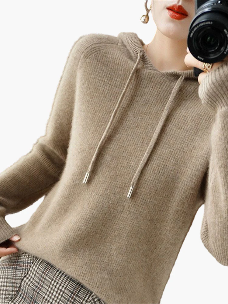 Pull à Capuche Femme Style Décontracté Élégant pour Automne et Hiver - Image 5