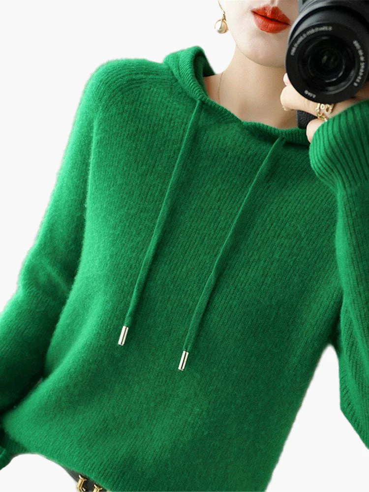 Pull à Capuche Femme Style Décontracté Élégant pour Automne et Hiver - Image 6