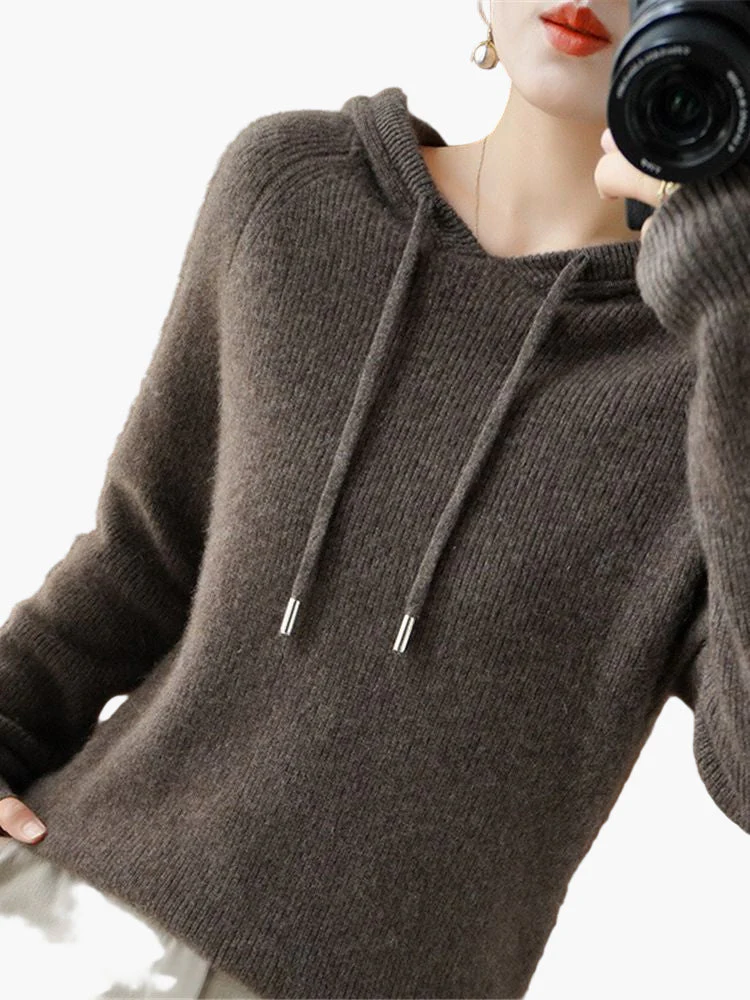 Pull à Capuche Femme Style Décontracté Élégant pour Automne et Hiver - Image 8